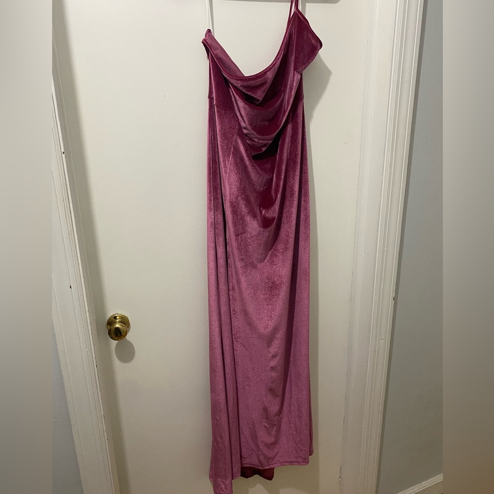 SHEIN Pink Velvet Dress Large